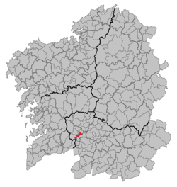 Situation of Ribadavia within Galicia