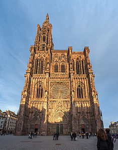 The west front of Strasbourg Cathedral. (1176–1459)