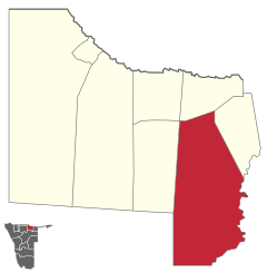 Karte Ncamagoro (Wahlkreis) in Namibia