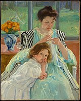 Young Mother Sewing (1900), oil on canvas, Metropolitan Museum of Art
