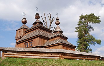 This wooden church in Bodružal is an example of Rusyn folk architecture and is a UNESCO World Heritage Site