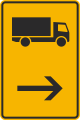 Direction to truck bypass sign (Slovakia)