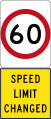 New 60 km/h Speed Limit (used in South Australia)
