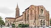 Saint-Sernin's Basilica's chevet, Toulouse. The largest Romanesque church in Europe.