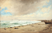 Küstenpartie an einem bewölkten Tag (1874)