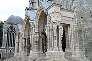 Gothic portico of the Chartres Cathedral (Chartres, France)