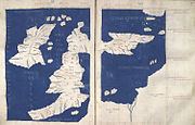 1st Map of Europe The islands of Albion and Hibernia