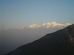 View of the Himalayas from Chhayachhetra