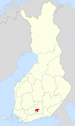 Location of Hollola in Finland