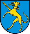 Windhund im Wappen von Hunzenschwil