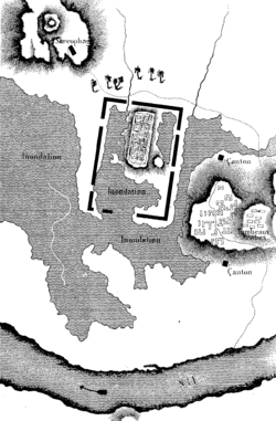 Map of Sais ruins drawn by Jean-François Champollion during his expedition in 1828