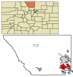 Location within Larimer County, Colorado