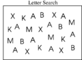 Letter search neglect test