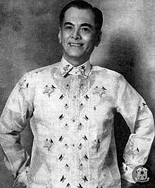 President Manuel L. Quezon wearing his Inaugural Barong