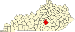 State map highlighting Casey County