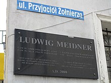 Gedenktafel für Ludwig Meidner in Bierutów
