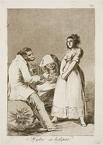 Capricho No. 73: Mejor es holgar (It is better to be lazy)
