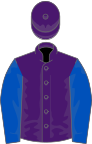 Purple, royal blue sleeves