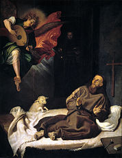 Francis of Assisi with angel music, Francisco Ribalta, c. 1620