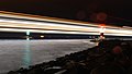 Lichtspuren dreier Schiffe (431 Sekunden)