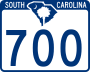 South Carolina Highway 700 marker