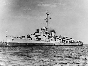 USS Bebas (DE-10) off San Francisco, circa in September 1945