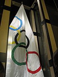 The original Oslo flag used in the 1952 Winter Olympics