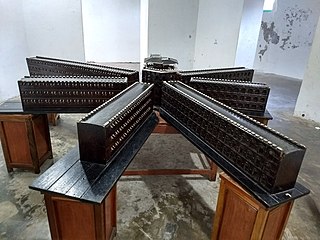 Exhibit at Cellular Jail: model of the facility