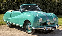 Austin A90 Atlantic convertible (with top down)