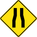 (W4-3) Road Narrows