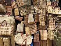 Baskets for sale in the island of La Réunion, east of Madagascar