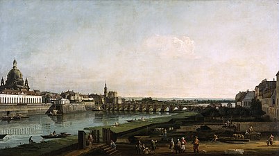 Bernardo Bellotto (Canaletto): Dresden From the Right Bank of the Elbe Above the Augustus Bridge, 1747