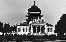 Baiturrahman Grand Mosque in Aceh, circa 1910–1930