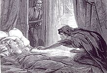 A black-and-white illustration by David Henry Friston for the novella Carmilla.
