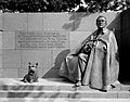 Statue of FDR with Fala, his Scottish Terrier