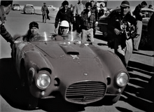 Fangio in his Lancia D24, which won the Large Sports Cars class