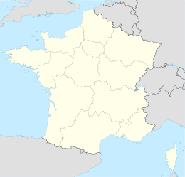 Map of France with mark showing location of TSM