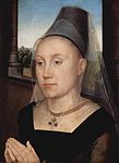 Barbara van Vlaendenbergh wearing a truncated hennin, Burgundy, ca. 1480