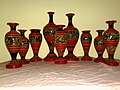 Lacquered vases from B.Thulhaadhoo, Maldives.