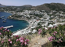 View of Panteli village in Leros