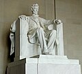 Abraham Lincoln, 1920, the Daniel Chester French sculpture at the Lincoln Memorial, Washington, D.C.