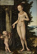 Lucas Cranach d.Ä. – Venus und Amor als Honigdieb (Venus and Cupid as honey thieves), Fränkische Galerie, 1534