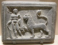 Hercules and the Nemean lion. Gandhara, 1st century