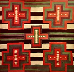 Navajo Third phase wearing blanket, circa 1890-95. Millicent Rogers Museum
