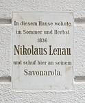 Nikolaus Lenau - Gedenktafel