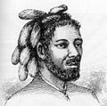 Image 20A man from the Nukufetau atoll, 1841, drawn by Alfred Agate. (from History of Tuvalu)