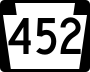 Pennsylvania Route 452 marker