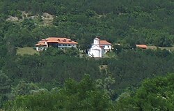 View on Končul monastery in Kaznoviće