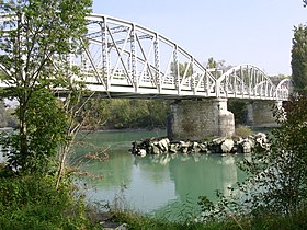Pont de Chancy über der Rhone