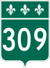 Route 309 marker